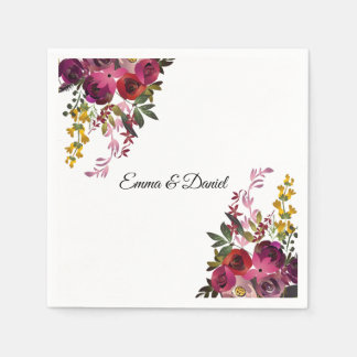 Elegant Floral Bouquet Napkin