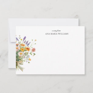 Elegant Floral Bouquet Note Card