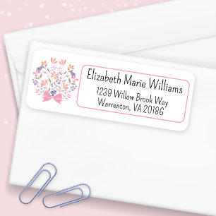 Elegant Floral Bouquet Return Address