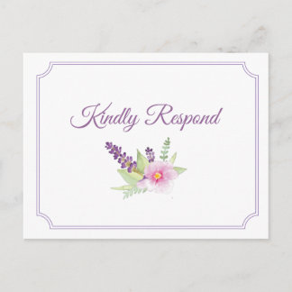 Elegant Floral Bouquet RSVP Postcard