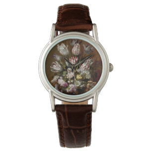 Elegant Floral Bouquet - Vintage Dutch Fine Art Watch