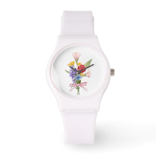 Elegant Floral Bouquet Watch (Front)