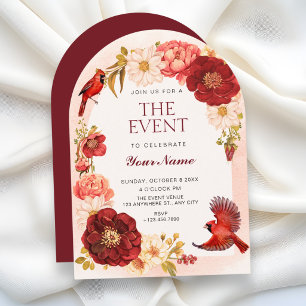 Elegant Floral branch bird Invitation