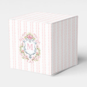 Elegant Floral Bridal Crest Favour Box