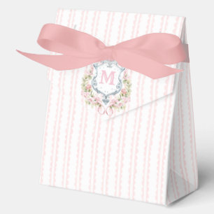 Elegant Floral Bridal Crest Favour Box