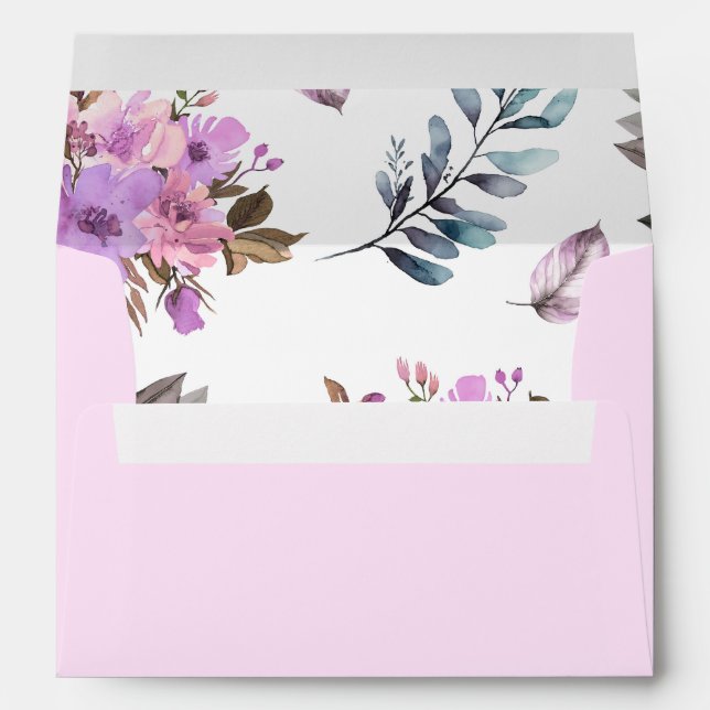 Elegant Floral Bridal Shower Envelope (Back (Bottom))