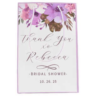 Elegant Floral Bridal Shower Gift Bag