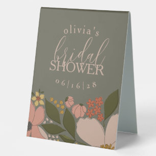 Elegant Floral Bridal Shower Gift Tag