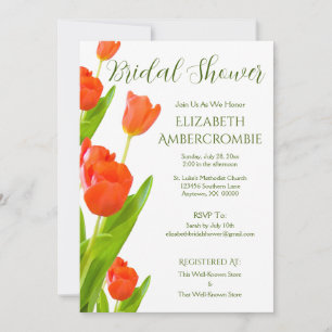 Elegant Floral Bridal Shower Invitation