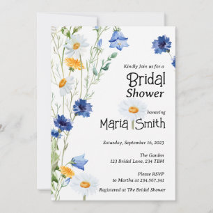 Elegant Floral Bridal Shower Invitation