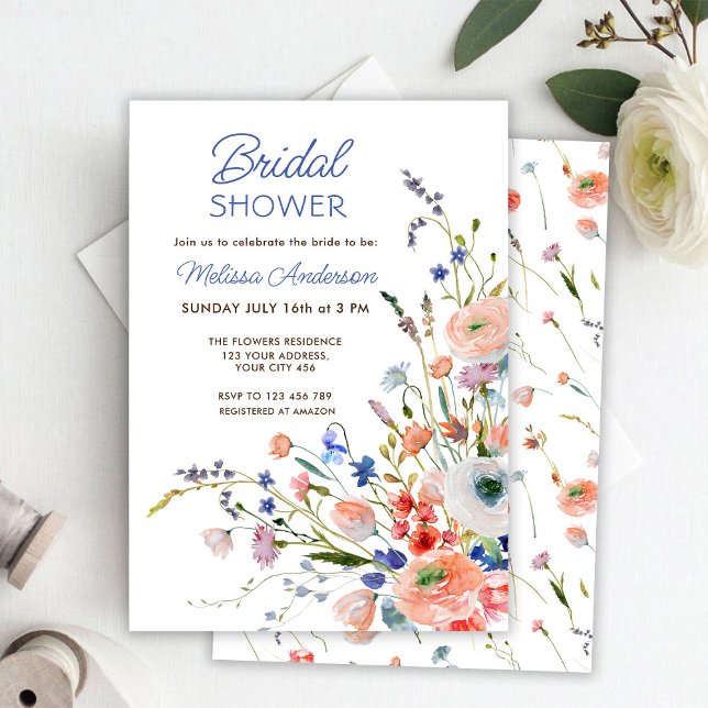 Elegant Floral Bridal shower Invitation (Creator Uploaded)