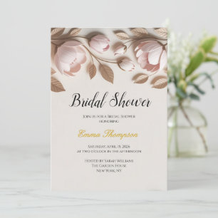 Elegant Floral Bridal Shower Invitation