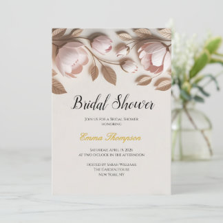 Elegant Floral Bridal Shower Invitation