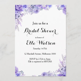 Elegant Floral Bridal Shower Invitation