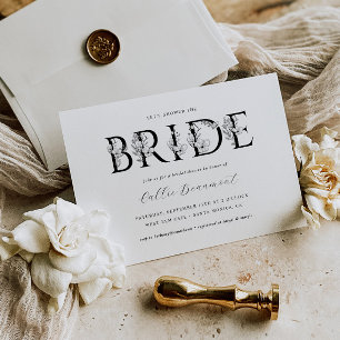 Elegant Floral Bridal Shower Party Invitation Card