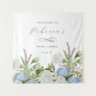 Elegant Floral Bridal Shower Tapestry