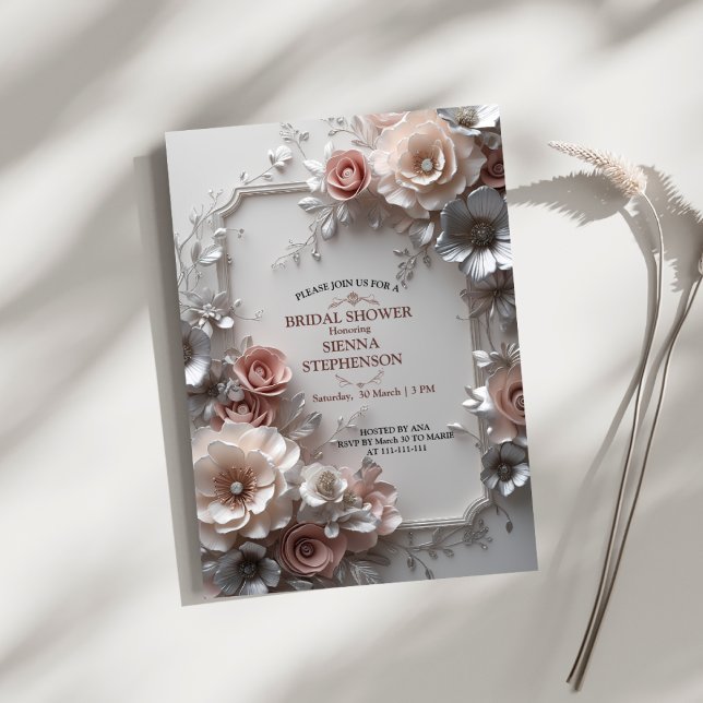 "Elegant Floral Bridal Shower/Wedding Event Invitation (Creator Uploaded)