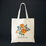 Elegant Floral Bride To Be Script Wedding Tote Bag<br><div class="desc">Elegant Floral Bride To Be Script Wedding Tote Bag</div>