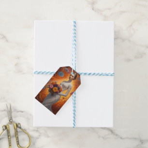 Elegant Floral Bride Wedding Collection Gift Tags