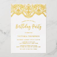 Elegant Floral Brocade Lace Birthday Party