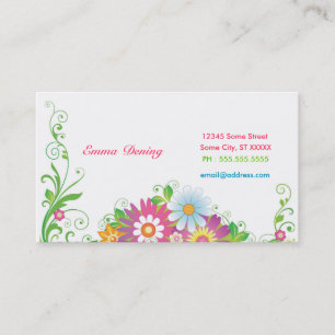 Elegant Floral Business Card