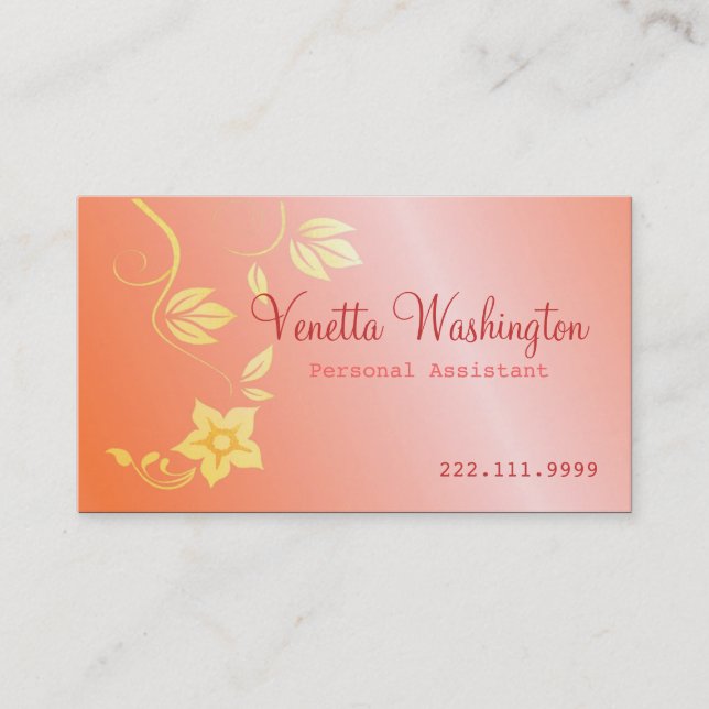 Elegant Floral Business Card (Front)