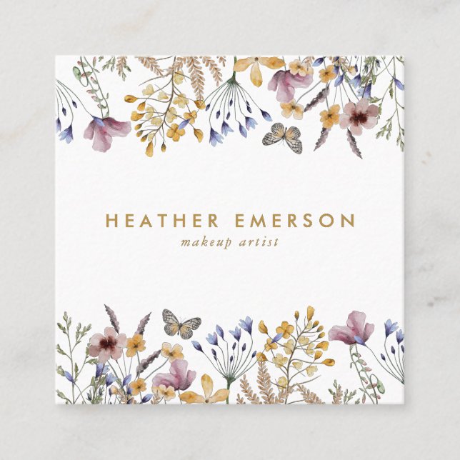 Elegant Floral Business Card (Front)