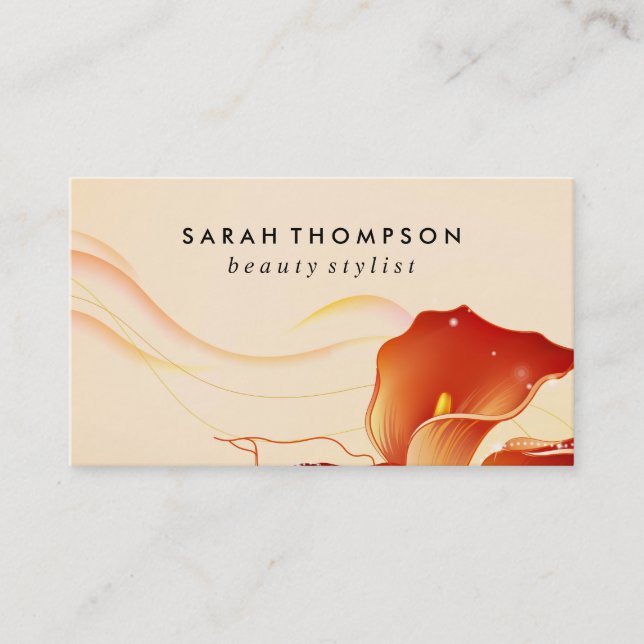 Elegant Floral Business Card (Front)