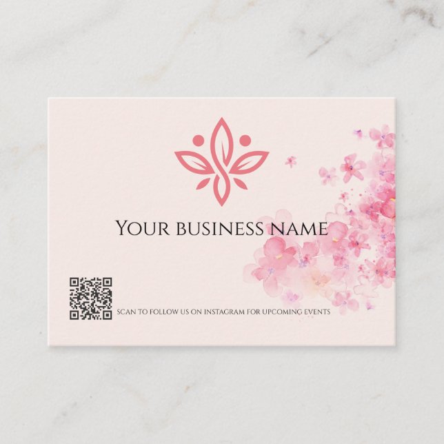 Elegant Floral Business Card Design (Front)