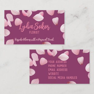 Elegant Floral Business Card for Florist