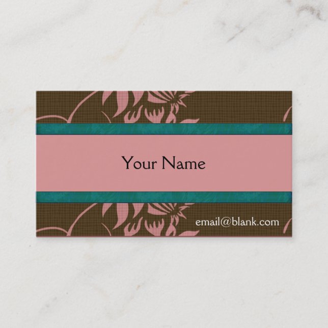 Elegant Floral Business Cards template (Front)