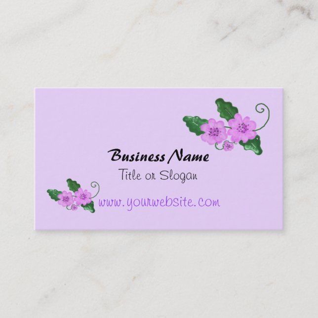 Elegant Floral Business Design Business Card (Front)