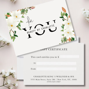 Elegant Floral Business Gift Certificate