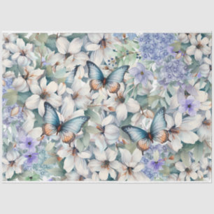 Elegant Floral & Butterflies Decoupage Tissue Paper