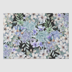 Elegant Floral Butterflies Decoupage Tissue Paper