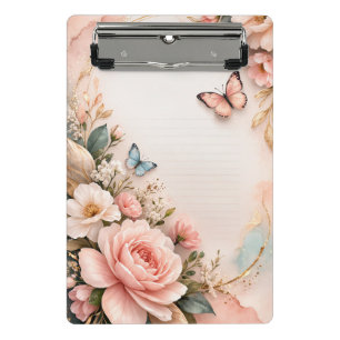 Elegant Floral Butterfly Clipboard