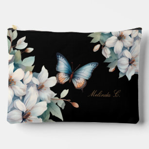 Elegant Floral Butterfly Make-Up Bag