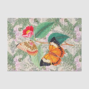 Elegant Floral Butterfly Tissue Paper