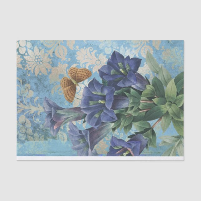 Elegant Floral Butterfly Tissue Paper (Front)