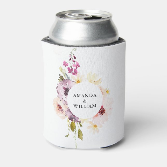 Elegant Floral Can Coolers (Can Back)