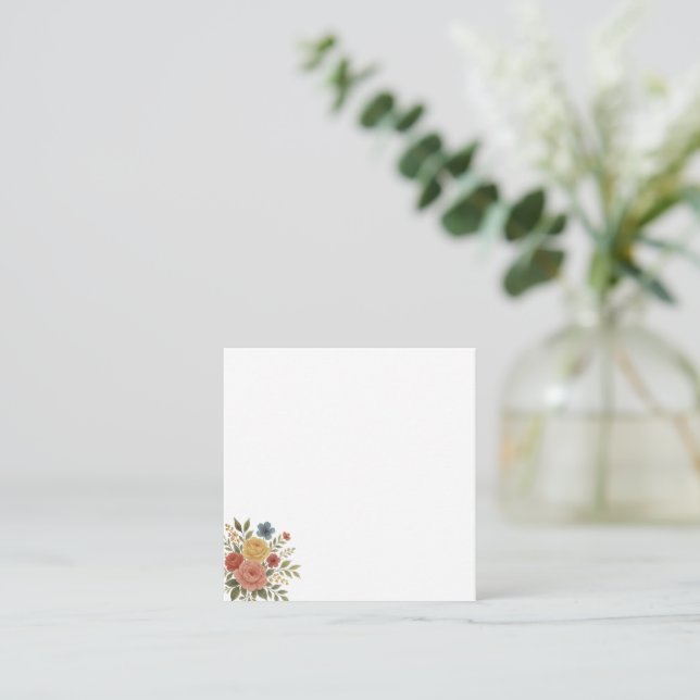 Elegant Floral  Card (Standing Front)