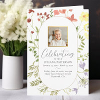 Elegant Floral Celebration of Life Photos Funeral 