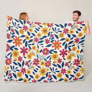 Elegant Floral Charm 60x80 Fleece Blanket