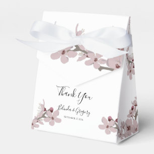 Elegant Floral Cherry Blossom Wedding Favour Box