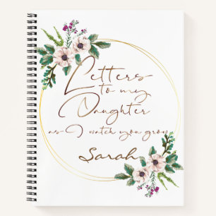 Elegant Floral chic Letters design Notebook
