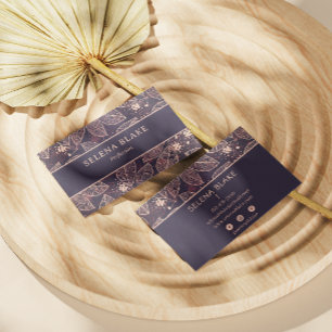 Elegant Floral Chic & Modern Minimalist Business Card