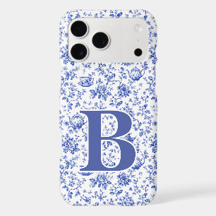 Elegant Floral Chinoiserie Bridesmaid Mum Initial