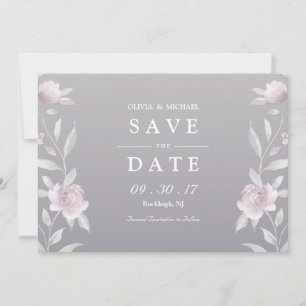 Elegant floral Chinoiserie Wedding save the date