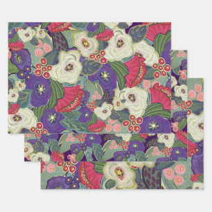 Elegant Floral Christmas Wrapping Paper 