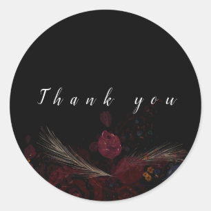 Elegant floral   classic round sticker